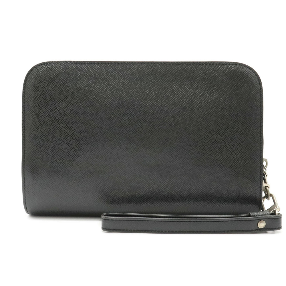 Louis Vuitton Taiga Baikal Pouch Leather 2Way Shoulder Bag Ardoise Black
